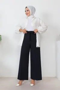 Waist-tied Wide Leg Trousers