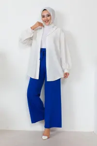 Waist-tied Wide Leg Trousers
