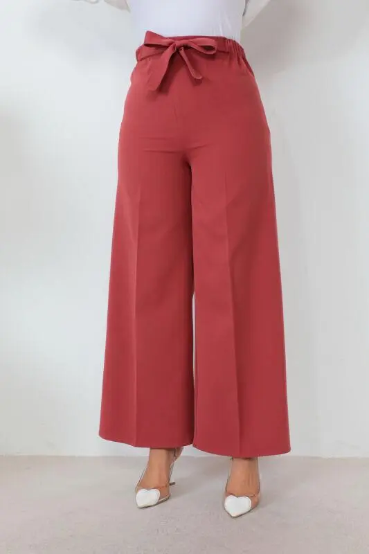 Waist-tied Wide Leg Trousers-detail