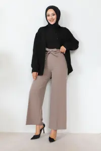 Waist-tied Wide Leg Trousers