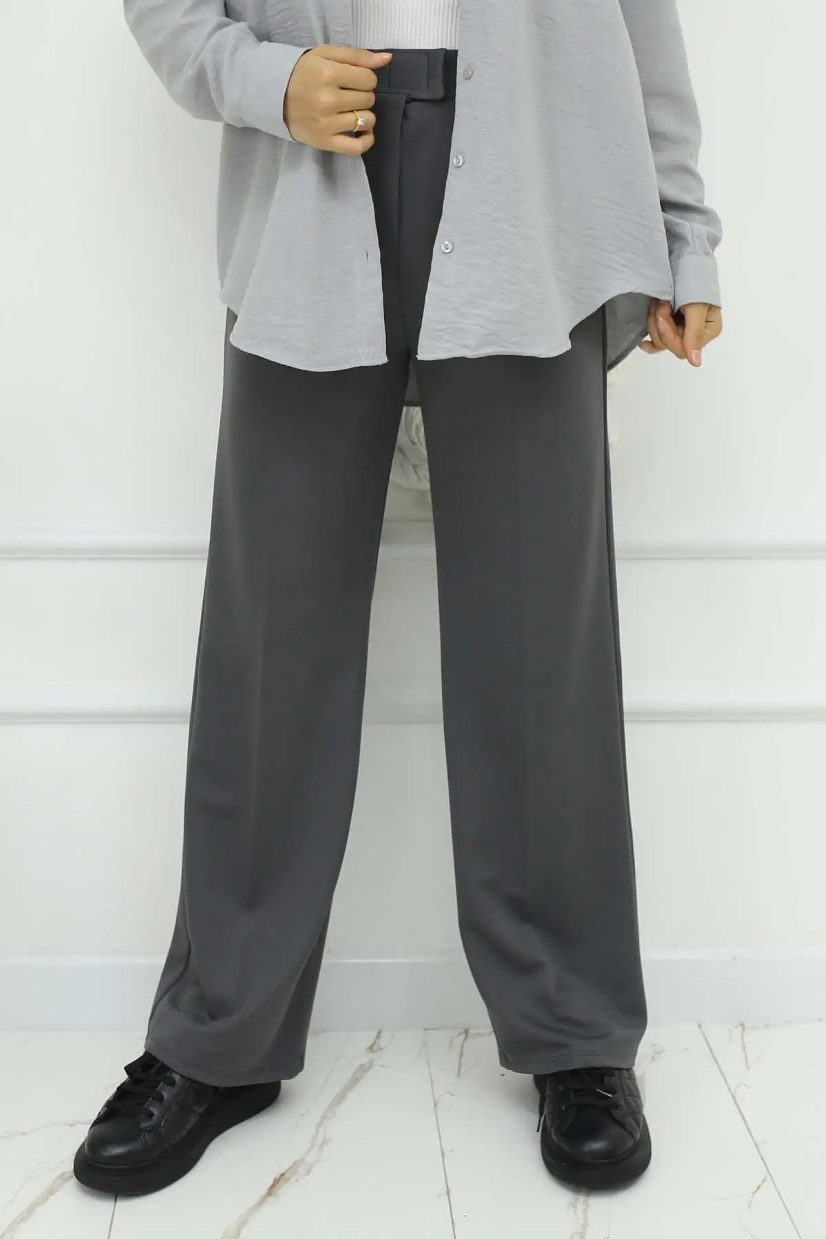 Wide Leg Palazzo Trousers-detail