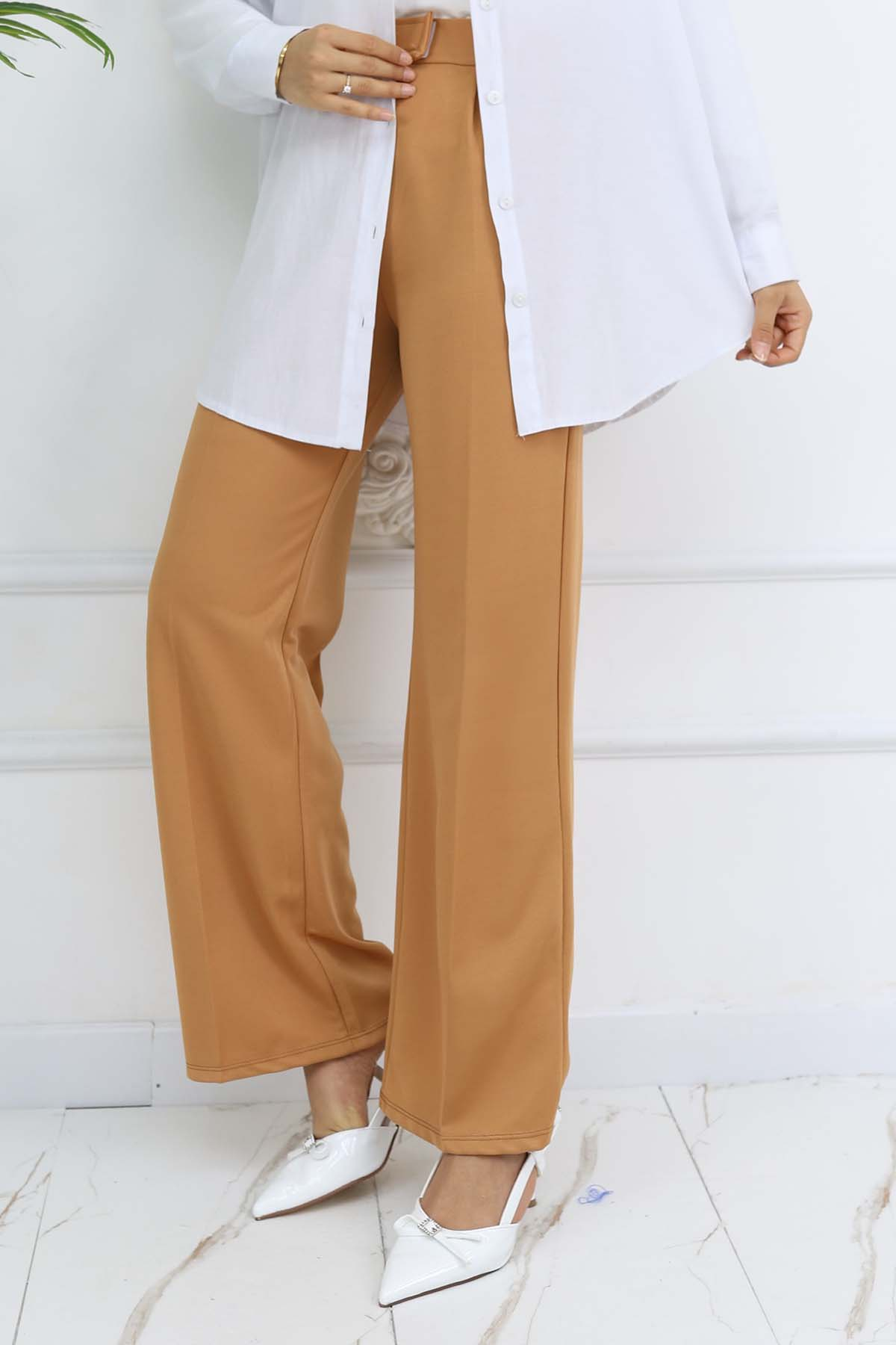 Wide Leg Palazzo Trousers