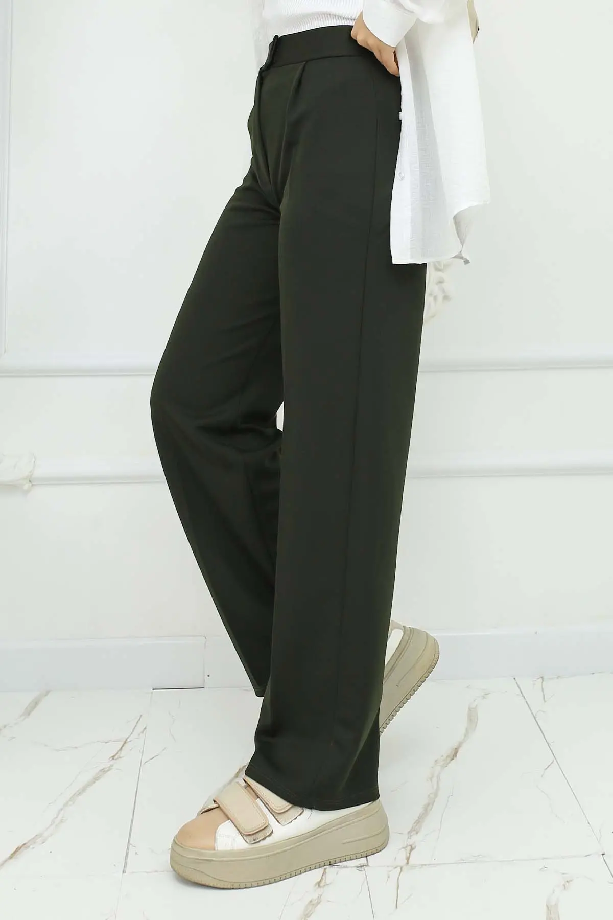 Wide Leg Palazzo Trousers-detail