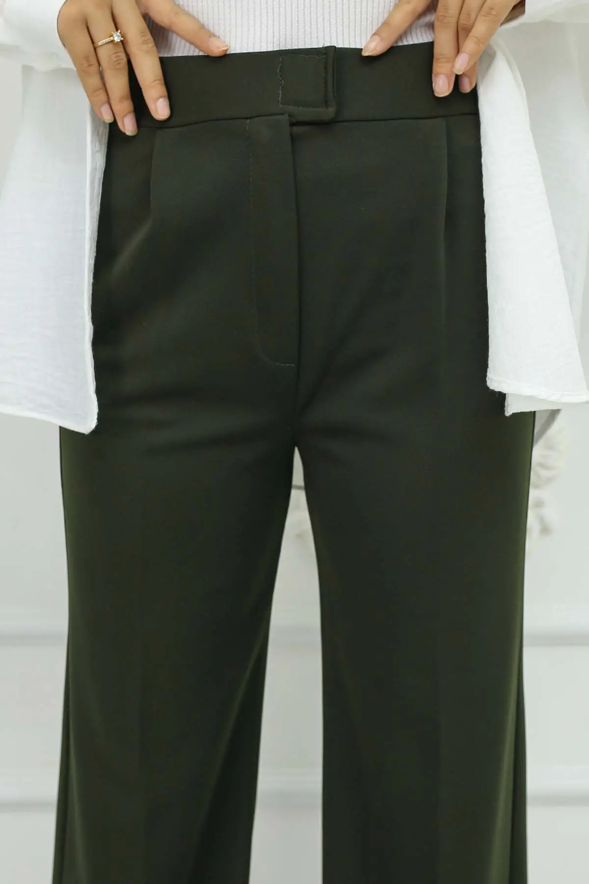 Wide Leg Palazzo Trousers-detail
