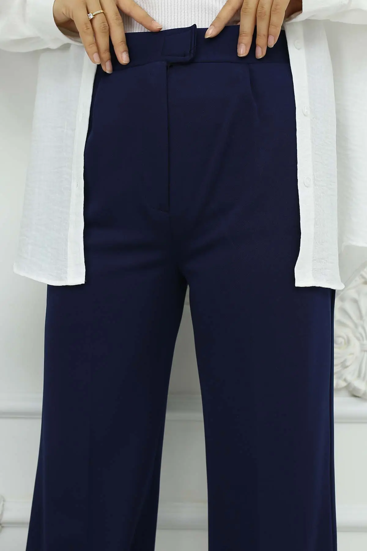Wide Leg Palazzo Trousers-detail