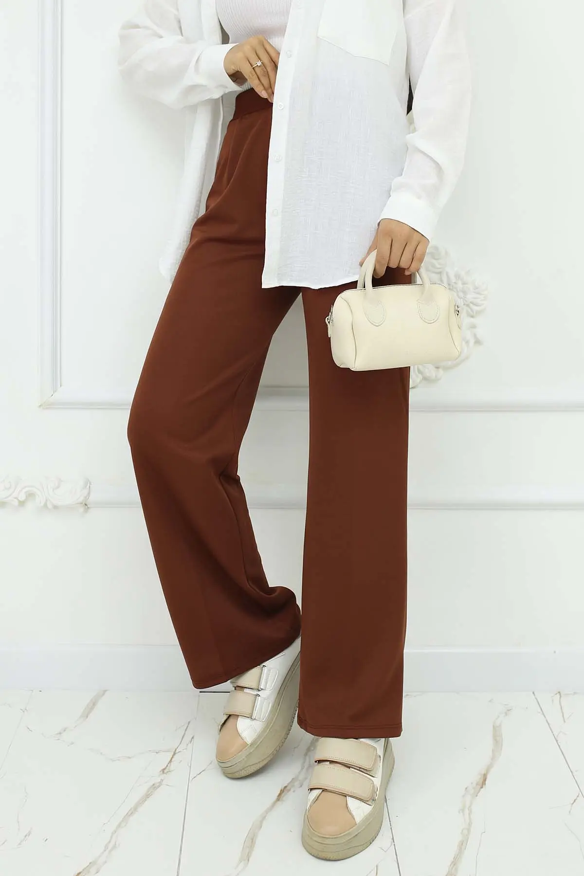 Wide Leg Palazzo Trousers-detail