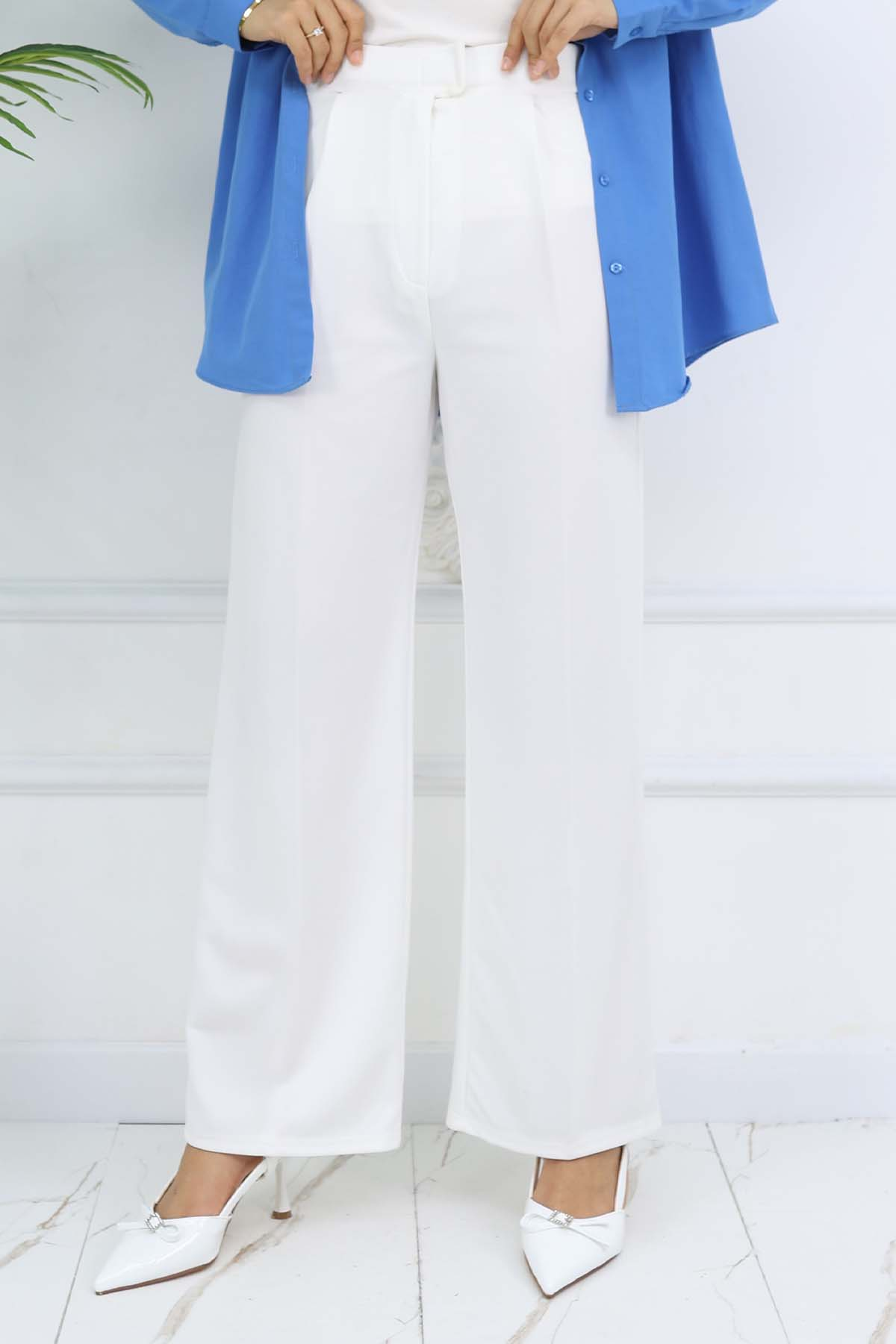 Wide Leg Palazzo Trousers