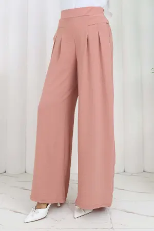 Wide Leg Pleated Trousers