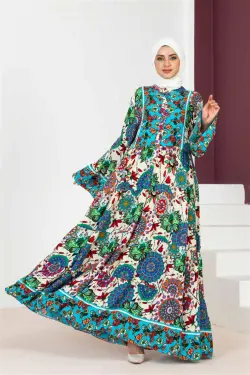 Wide Sleeve Hijab Dress