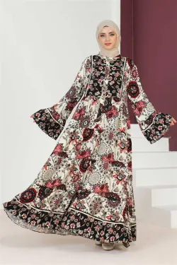 Wide Sleeve Hijab Dress
