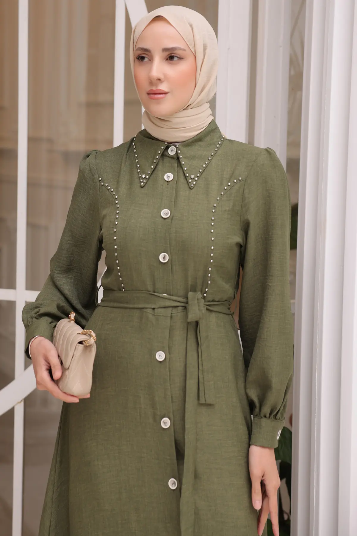 Women's Beaded Detailed Dress-detail