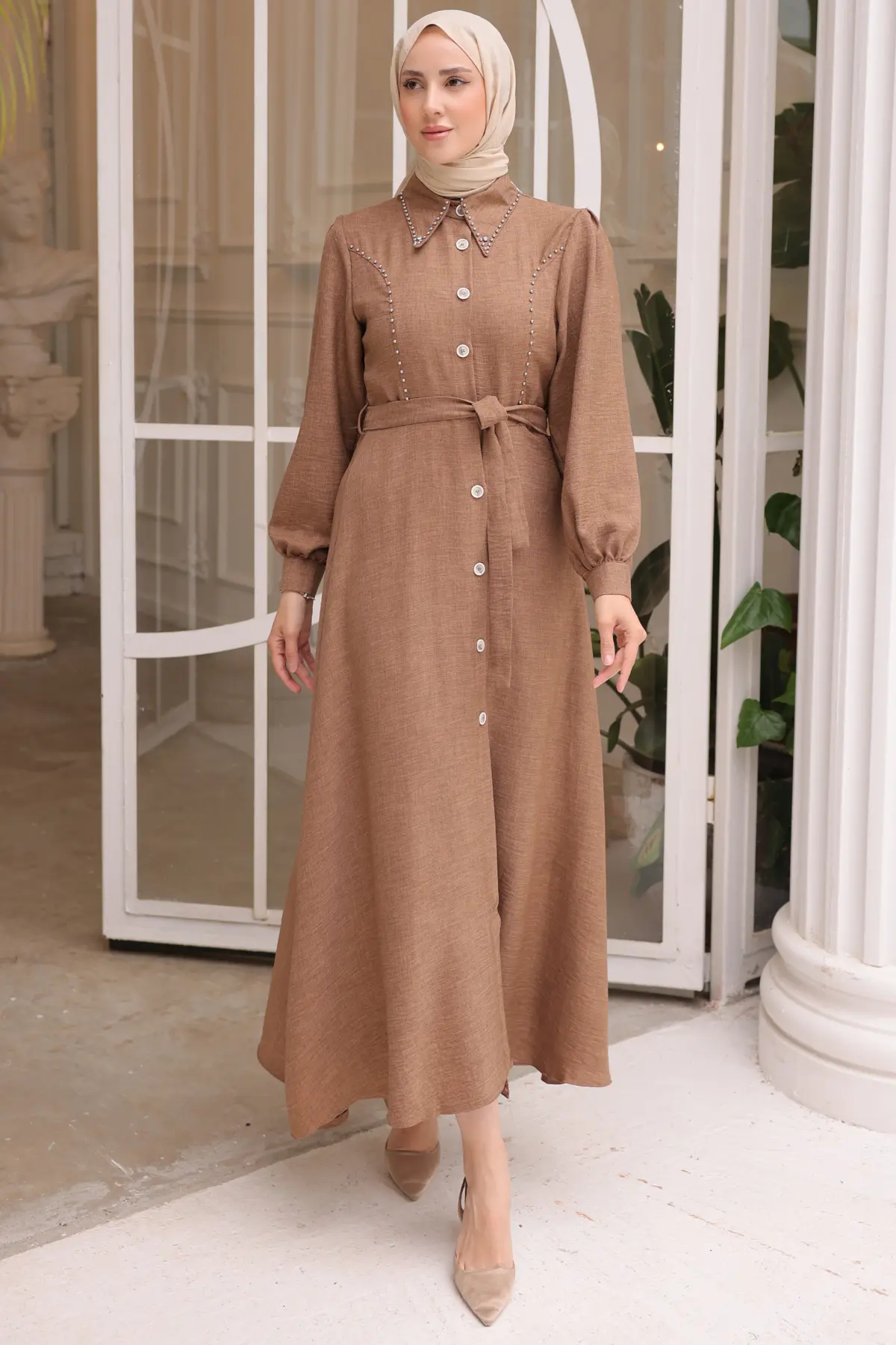 Women's Beaded Detailed Dress-detail