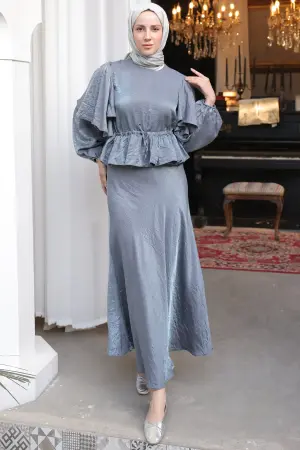 Women's Gathered Waist Skirt Suit