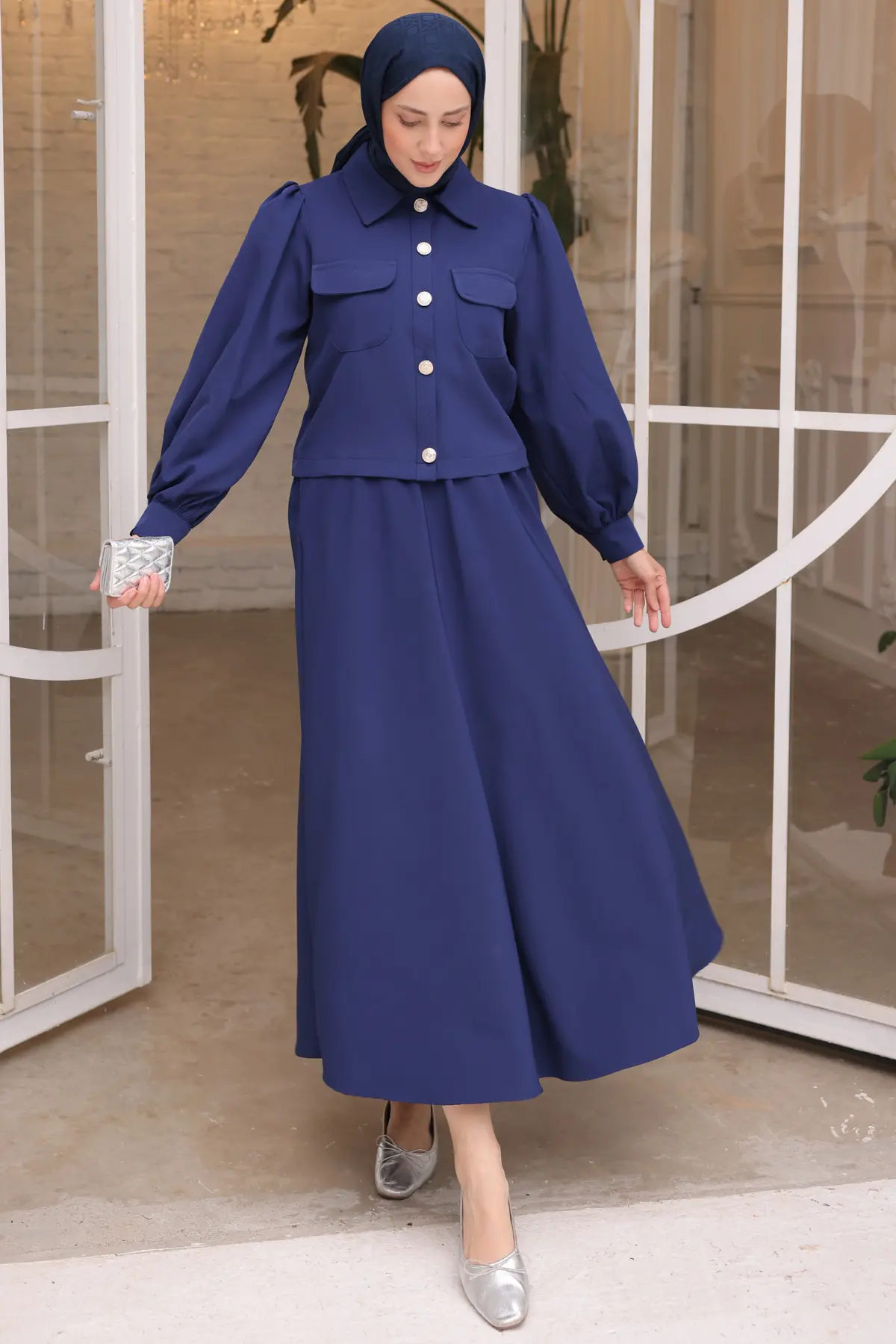 Women's Skirted Hijab Suit-detail