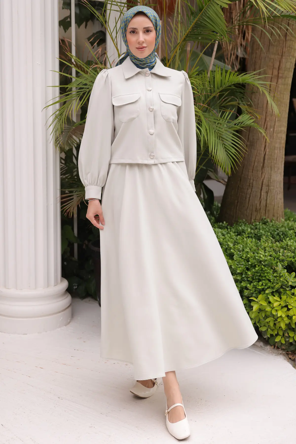 Women's Skirted Hijab Suit-detail