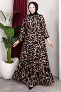 Zebra Pattern Viscose Dress