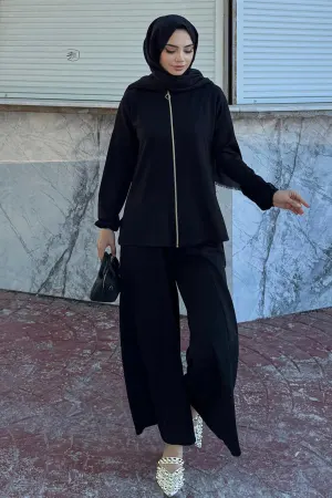 Zippered Two Piece Suit